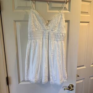 NWT Miami for Franchesca's Babydoll Dress Off White SZ L
